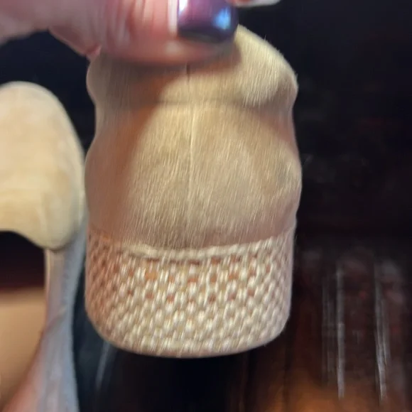 VINCE. Blush Straw Tweed Platform Sneakers - Picture 7 of 9